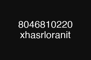 8046810220 xhasrloranit